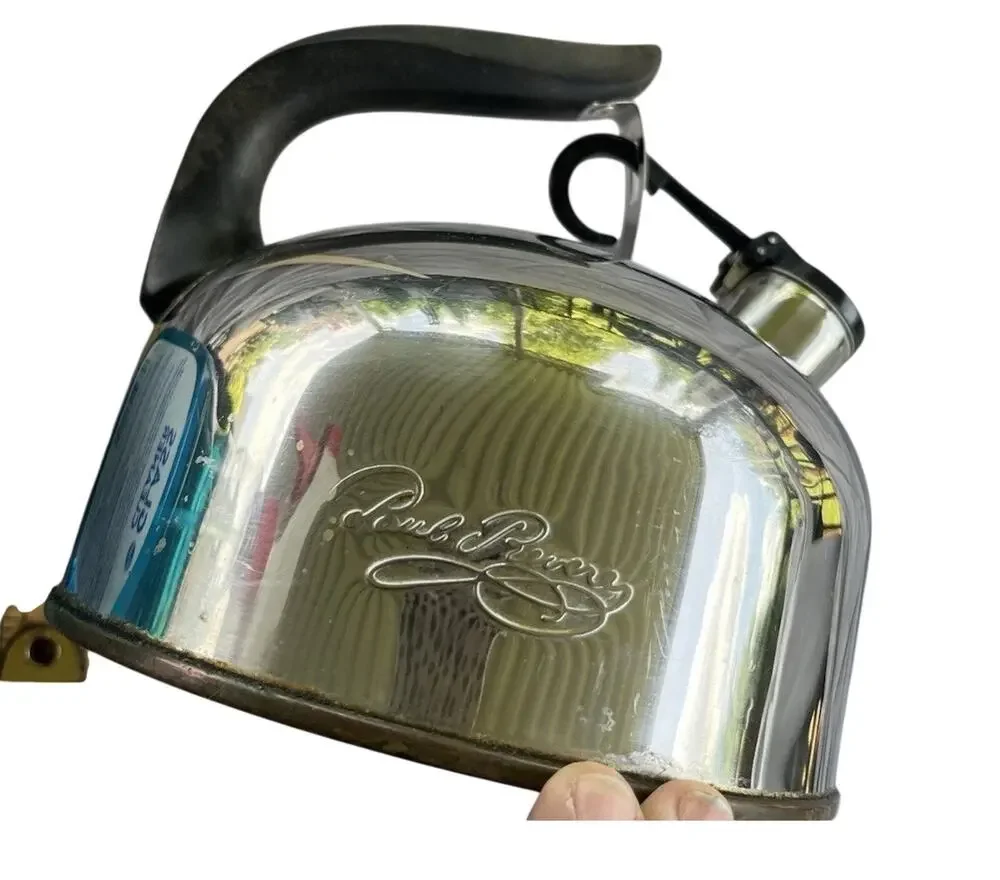 Vintage 2 Qt. Paul Revere Ware Whistling Copper Bottom Tea Kettle-g-98-C